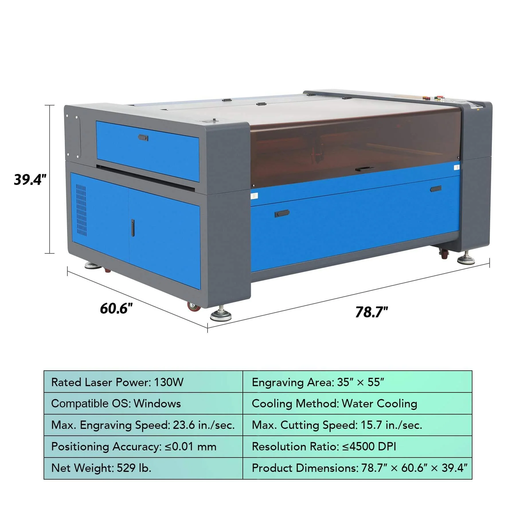 Pre-Owned AF3555-130 - 130W CO2 Laser Engraver Cutting Machine with 35” x 55” Working Area (with Auto Focus) - Image 10