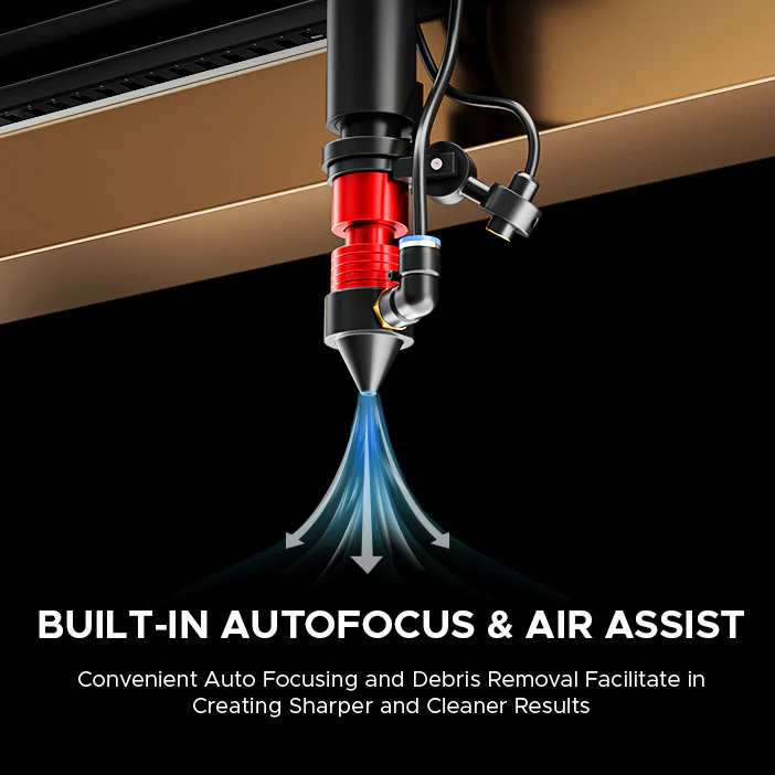 OMTech Maker AF4063-150 150W CO2 Laser Cutter and Engraver with 40" x 63" Working Area and Autofocus - Image 4