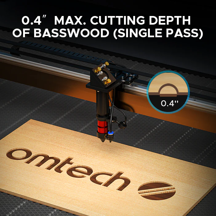 OMTech Maker AF4063-150 150W CO2 Laser Cutter and Engraver with 40" x 63" Working Area and Autofocus - Image 5