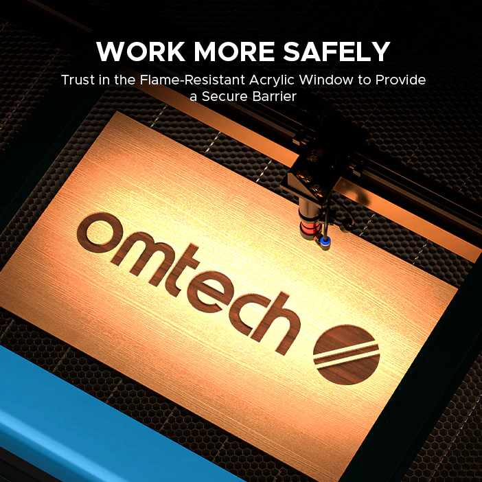 OMTech Maker AF4063-150 150W CO2 Laser Cutter and Engraver with 40" x 63" Working Area and Autofocus - Image 7