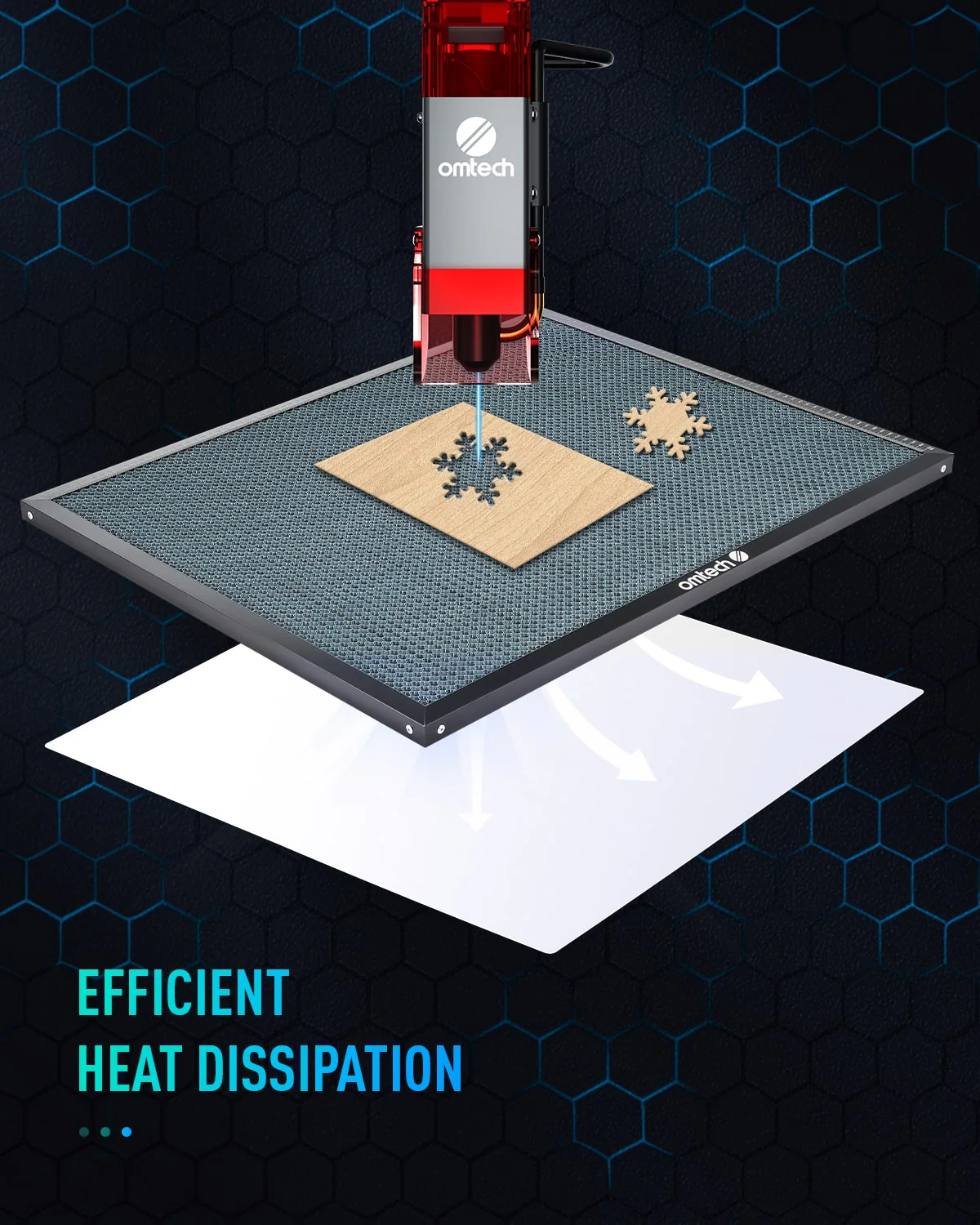 20x28 Inch Honeycomb Working Table for Laser Engravers with Built-in Scale - Image 4