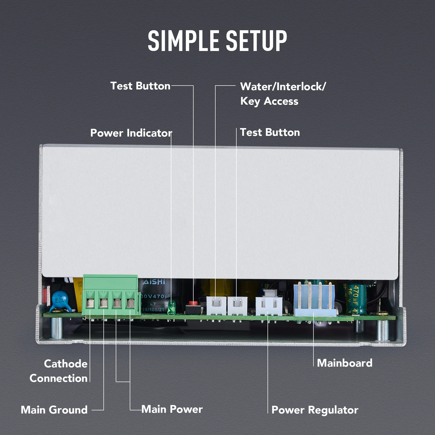 40W Power Supply with Overcurrent Short Circuit Protection for CO2 Laser Engravers & Cutters - Image 4