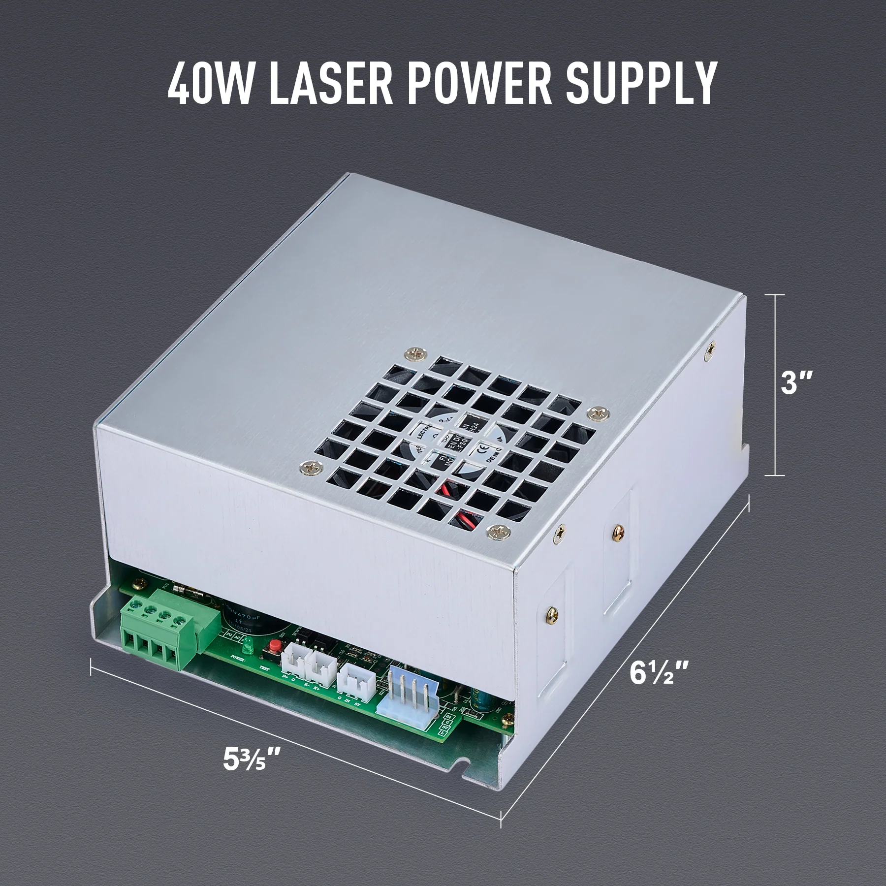 40W Power Supply with Overcurrent Short Circuit Protection for CO2 Laser Engravers & Cutters - Image 6