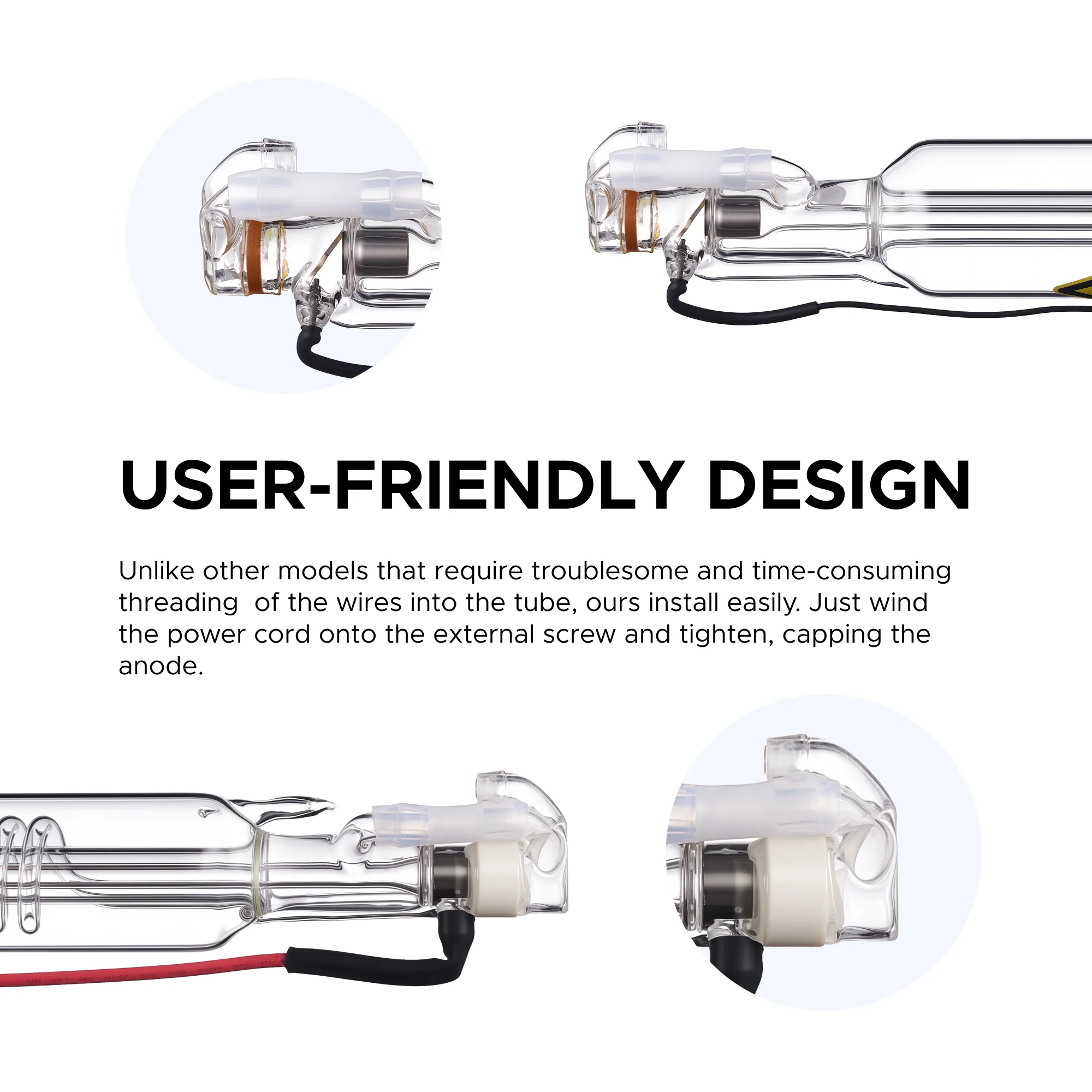 50W CO2 Laser Tube for Laser Engraver Cutting Machine [Compatible with Polar Desktop CO2 Laser Engraver] - Image 2