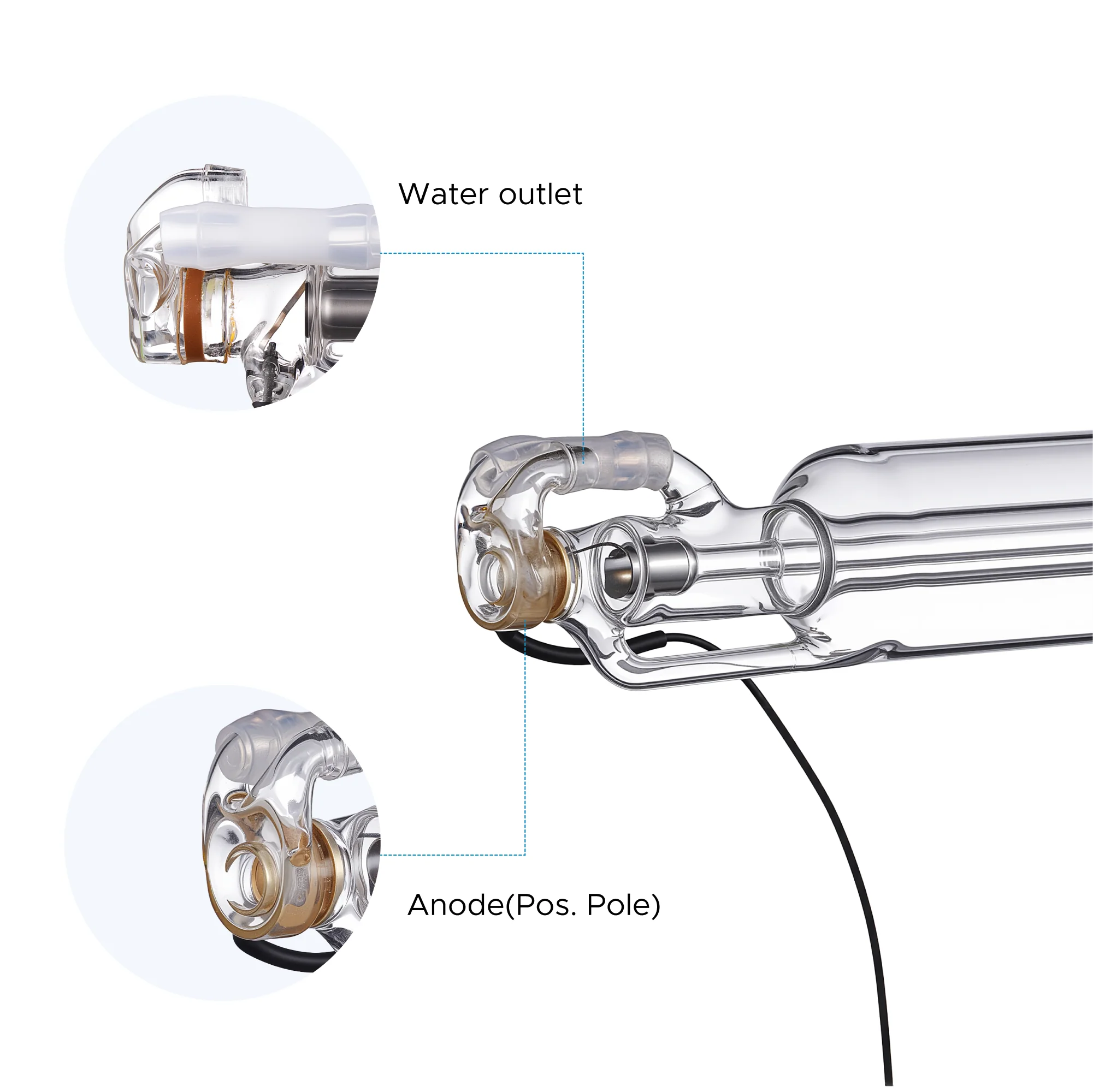 50W CO2 Laser Tube for Laser Engraver Cutting Machine [Compatible with Polar Desktop CO2 Laser Engraver] - Image 4