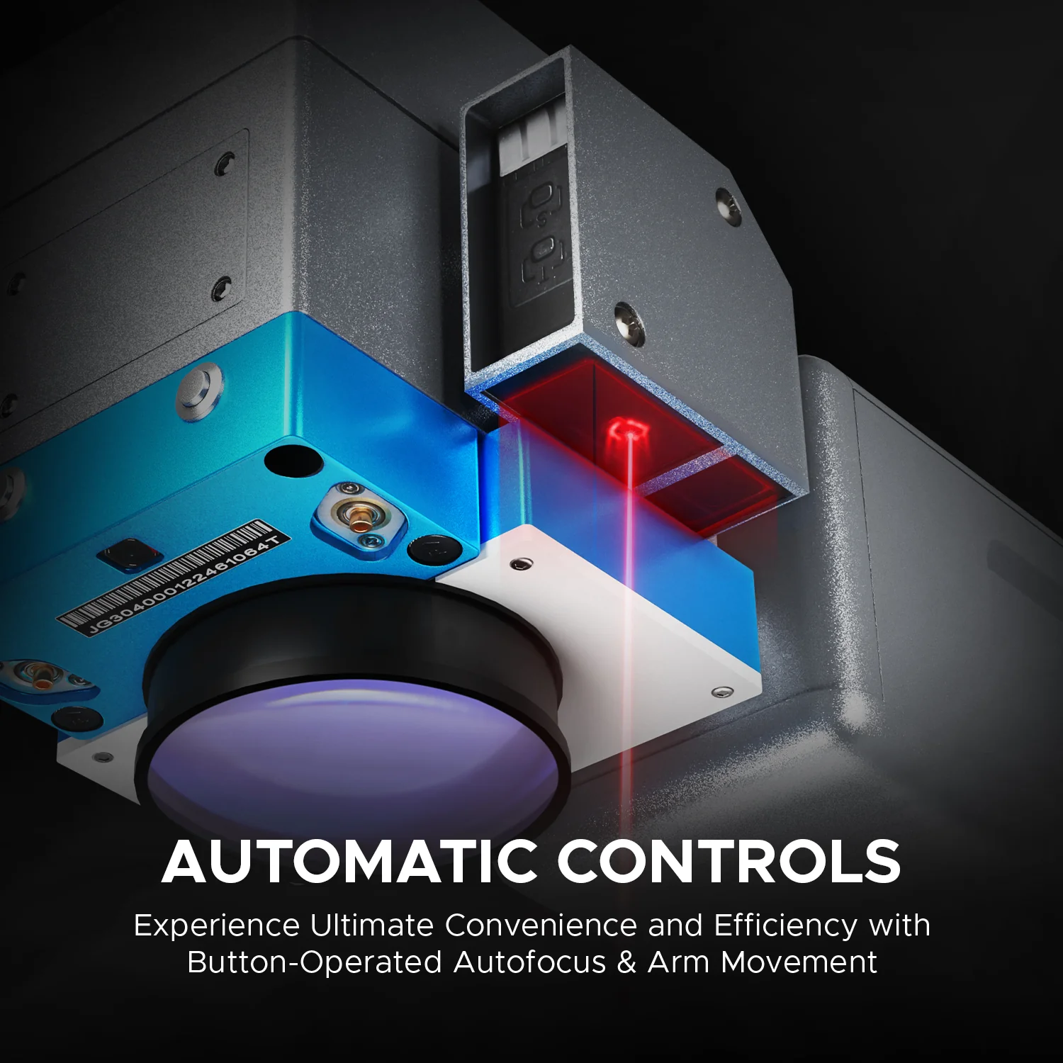 OMTech 50W Split Fiber Laser Engraving Machine with 6.9" X 6.9" Working Area, Autofocus and Built-in Camera - Image 6