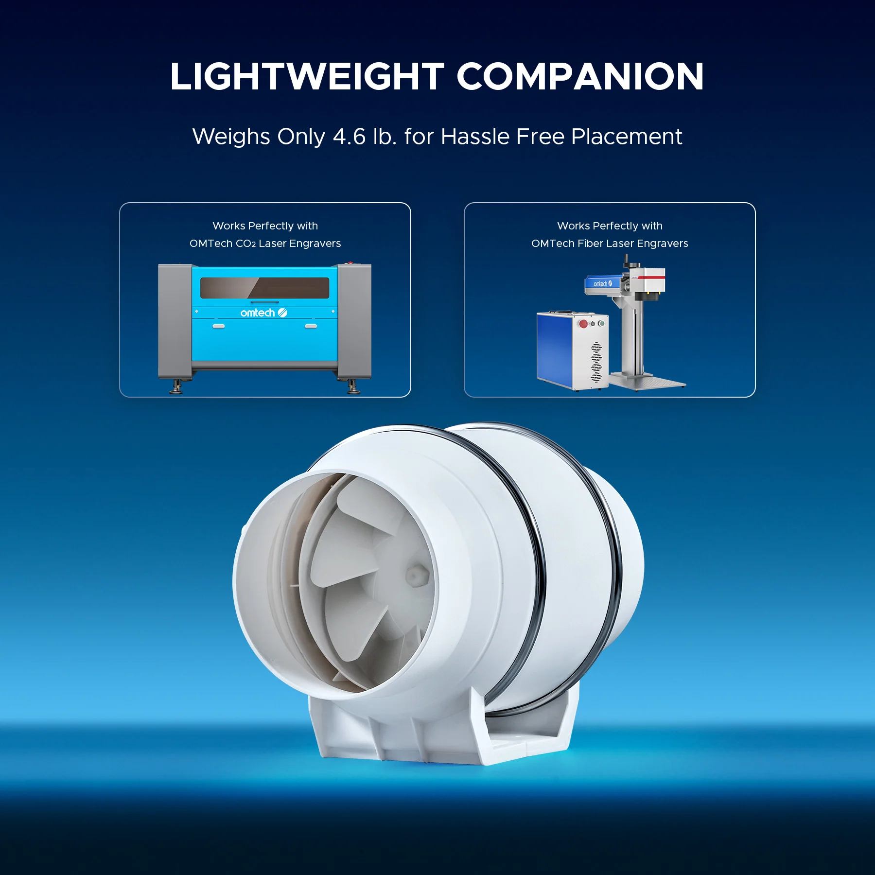 6” Inline Duct Fan, 318 cfm Ventilation Exhaust Fan with Quiet 75W AC Motor - Image 4