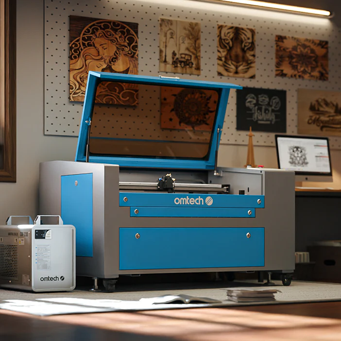 OMTech Maker MF1624-60 60W CO2 Laser Engraving and Cutting Machine with 16" x 24" Working Area - Image 14