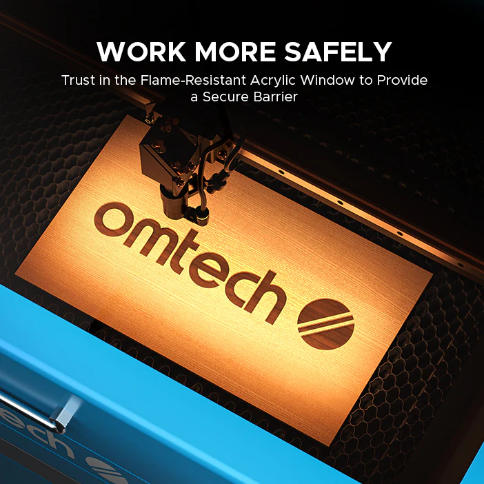 OMTech Maker MF1624-60 60W CO2 Laser Engraving and Cutting Machine with 16" x 24" Working Area - Image 15