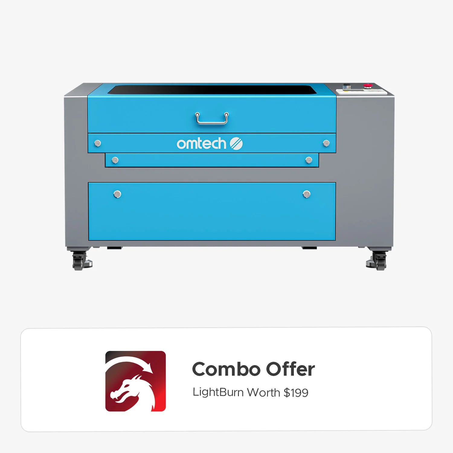 OMTech Maker MF1624-60 60W CO2 Laser Engraving and Cutting Machine with 16" x 24" Working Area - Image 21