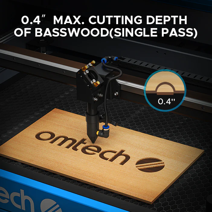 OMTech Maker MF1624-60 60W CO2 Laser Engraving and Cutting Machine with 16" x 24" Working Area - Image 9