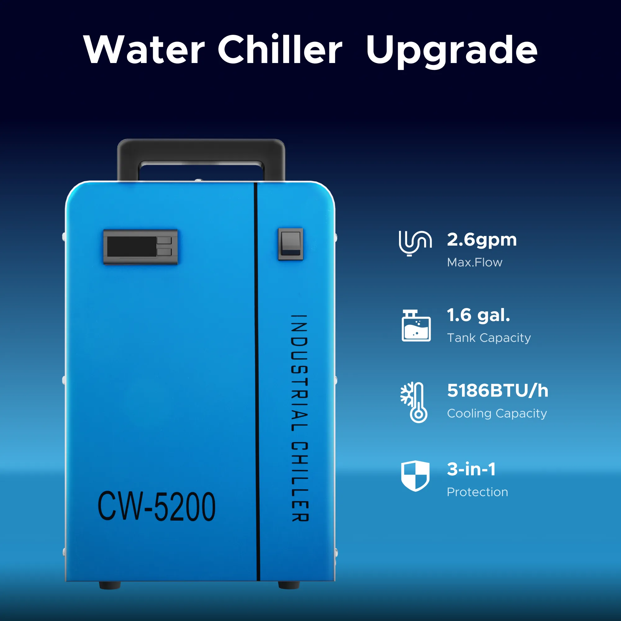 6L Industrial Single Water Chiller for 60W-150W CO2 Laser Engraver Machines - Image 12