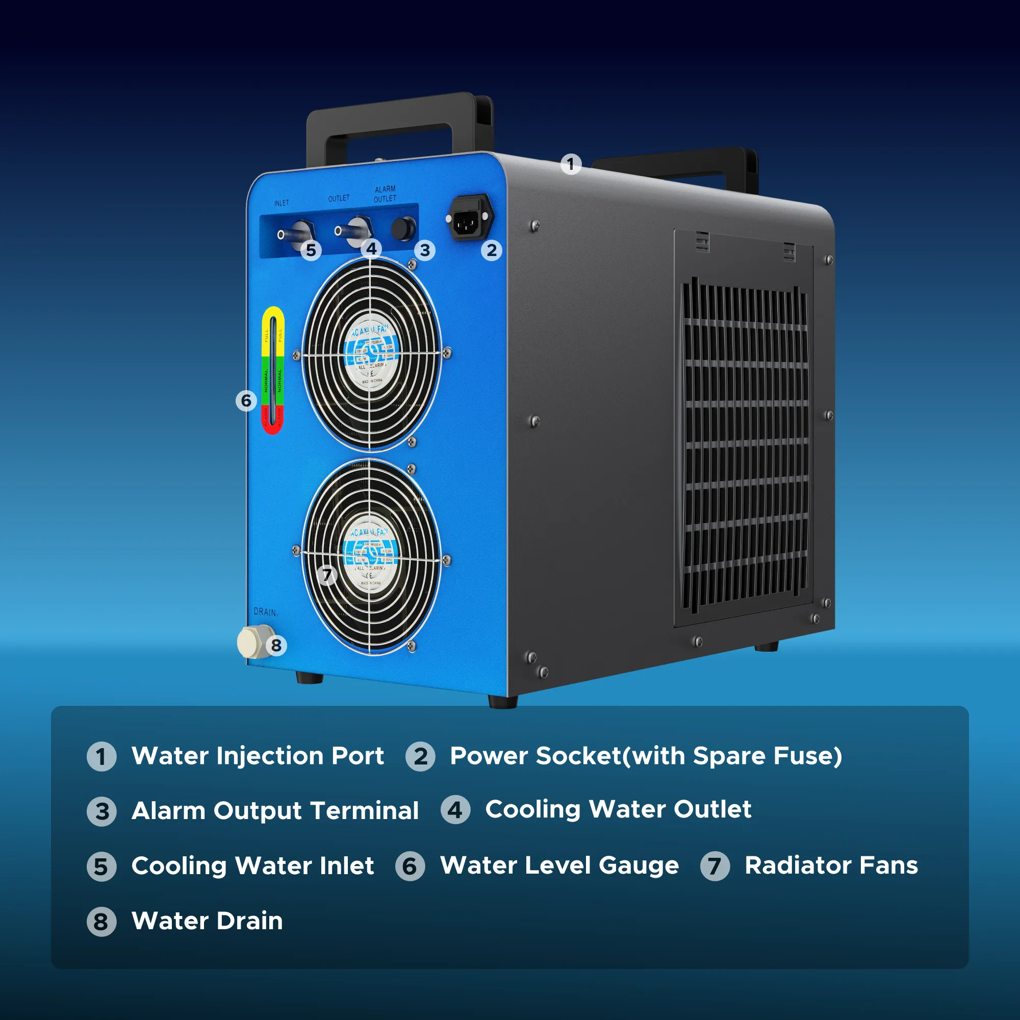 6L Industrial Single Water Chiller for 60W-150W CO2 Laser Engraver Machines - Image 20