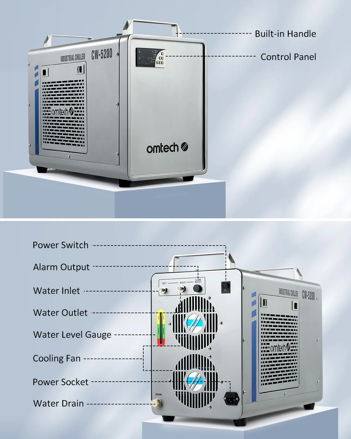 6L Industrial Single Water Chiller for 60W-150W CO2 Laser Engraver Machines - Image 5