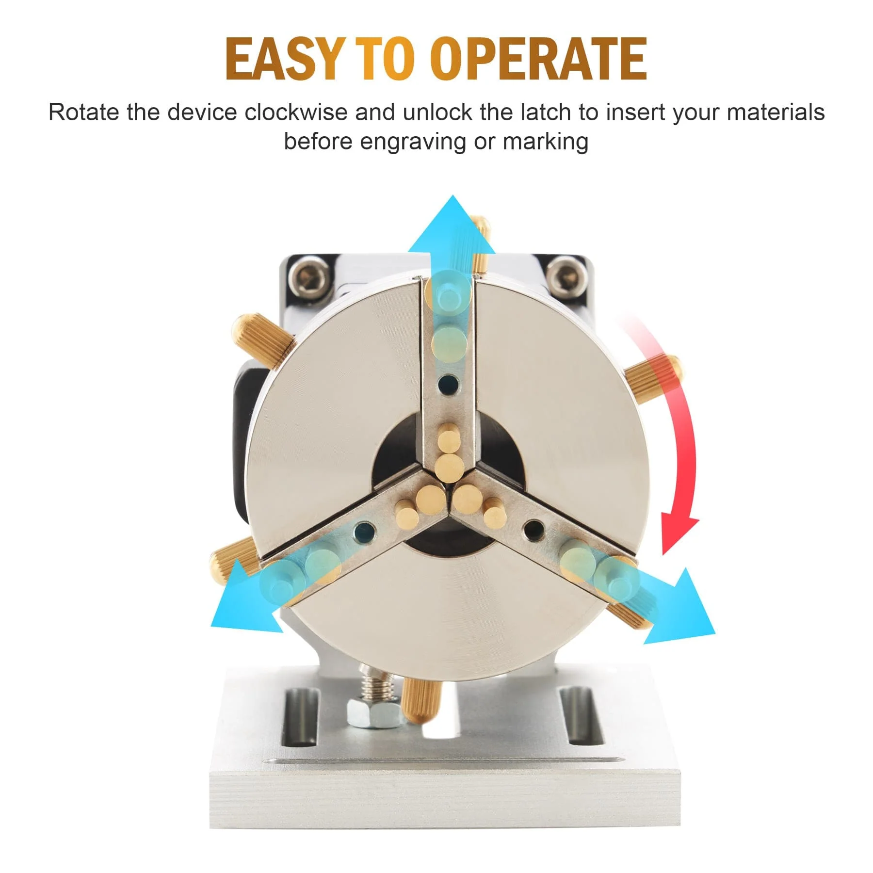 80mm Rotary Axis Chuck Attachment for Laser Engraving Machine (For Fiber Machines Only) - Image 5