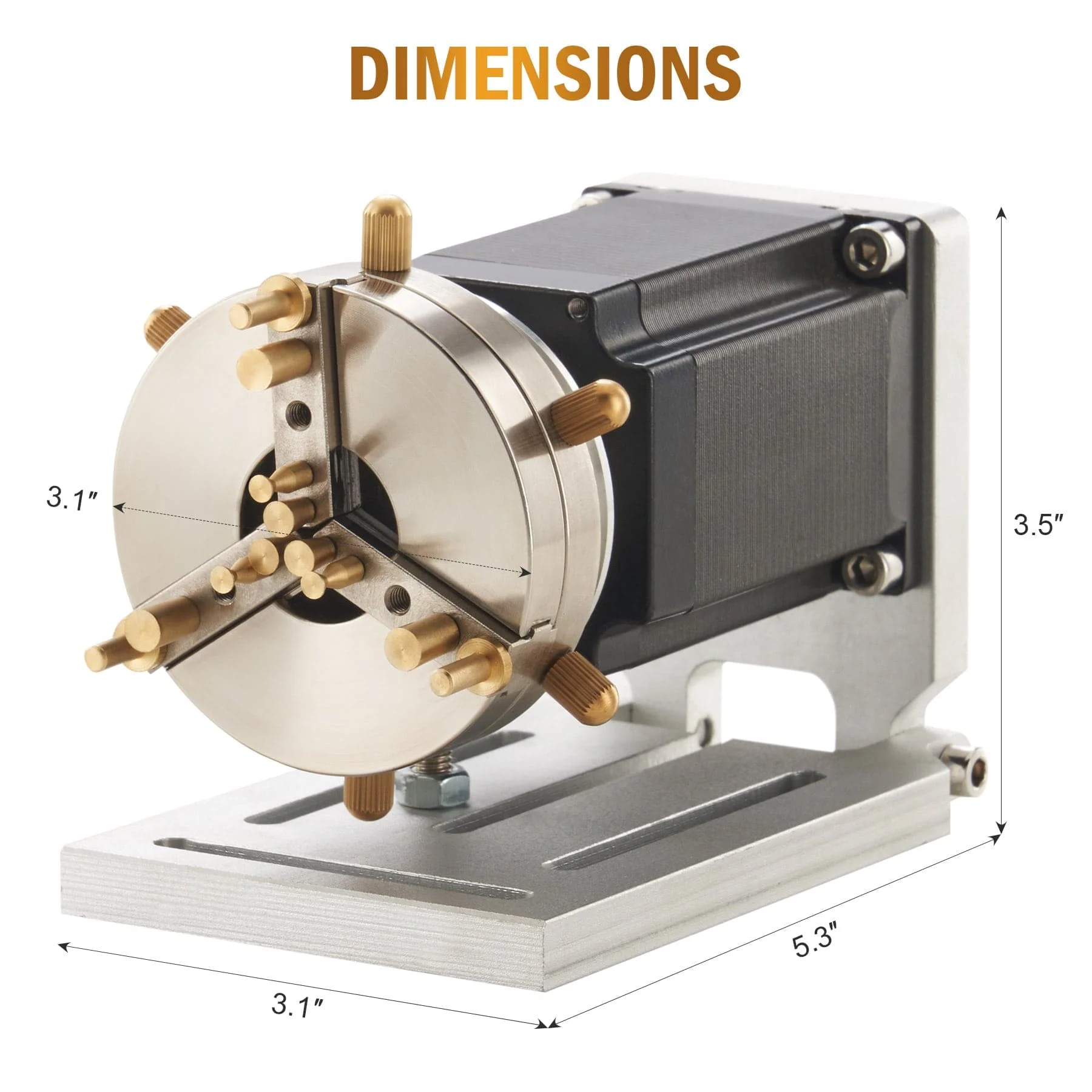 80mm Rotary Axis Chuck Attachment for Laser Engraving Machine (For Fiber Machines Only) - Image 6