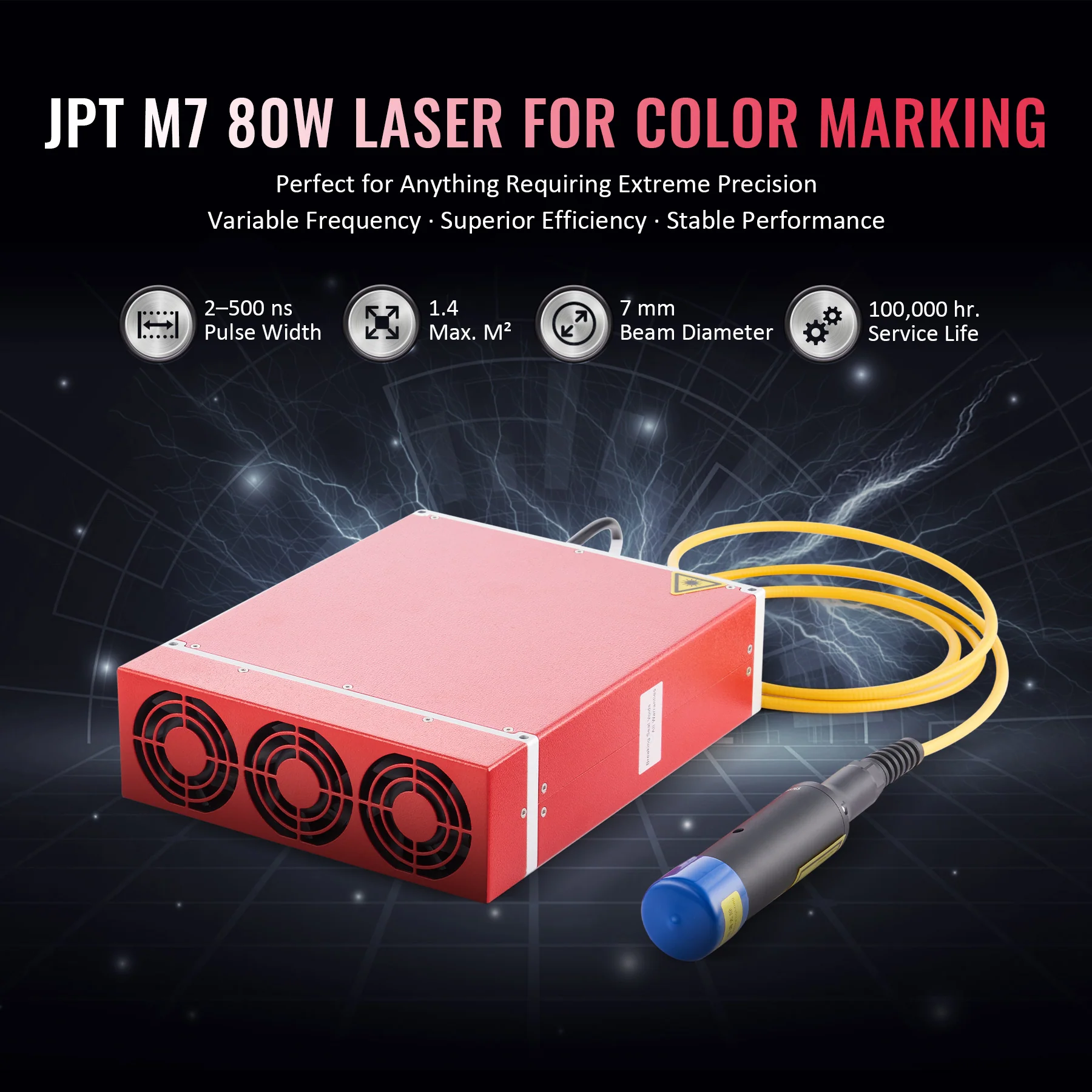 Pre-Owned MP6969-80 - 80W MOPA FIBER LASER MARKING ENGRAVING MACHINE WITH 6.9” X 6.9” WORKING AREA - Image 4