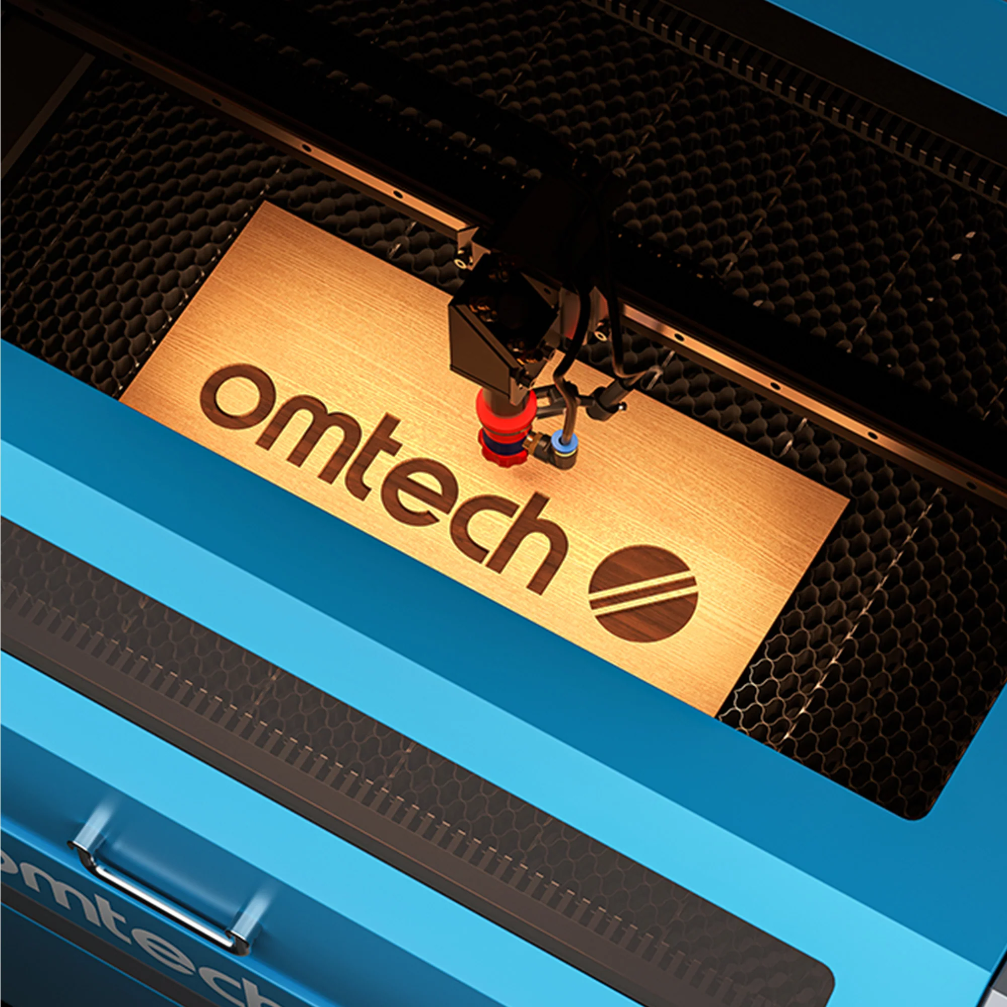 OMTech Maker AF2028-60 60W CO2 Laser Cutter and Engraver with 20" x 28" Working Area and Autofocus - Image 7