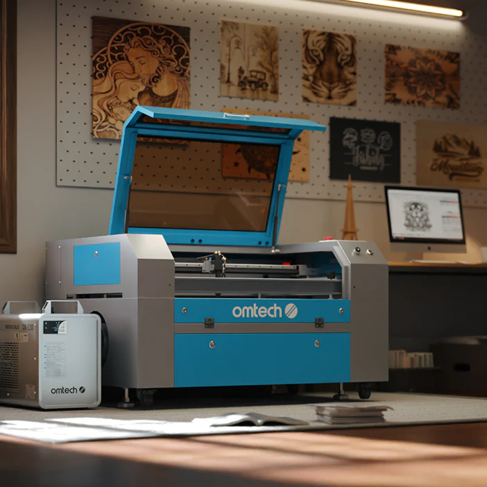 OMTech Maker MF2028-80 90W CO2 Laser Cutter and Engraver with 20" x 28" Working Area - Image 15