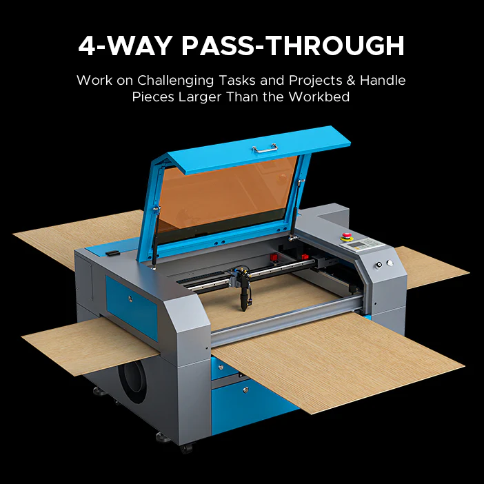 OMTech Maker MF2028-80 90W CO2 Laser Cutter and Engraver with 20" x 28" Working Area - Image 6
