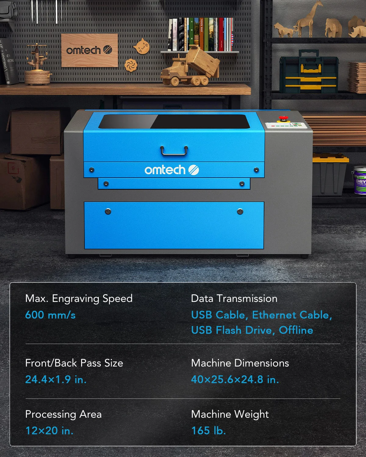 Pre-Owned MF1220-50-50W CO2 Laser Engraver Cutting Machine with 12” x 20” Working Area - Image 7