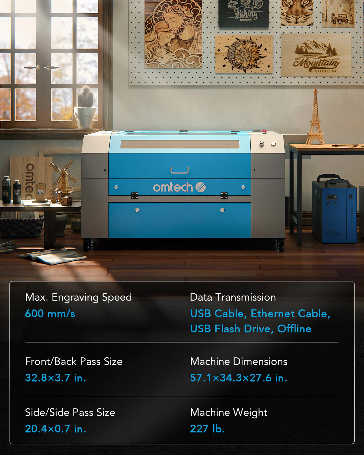 Pre-Owned MF2028-80 - 80W CO2 Laser Engraver Cutting Machine with 20" x 28" Working Area - Image 6