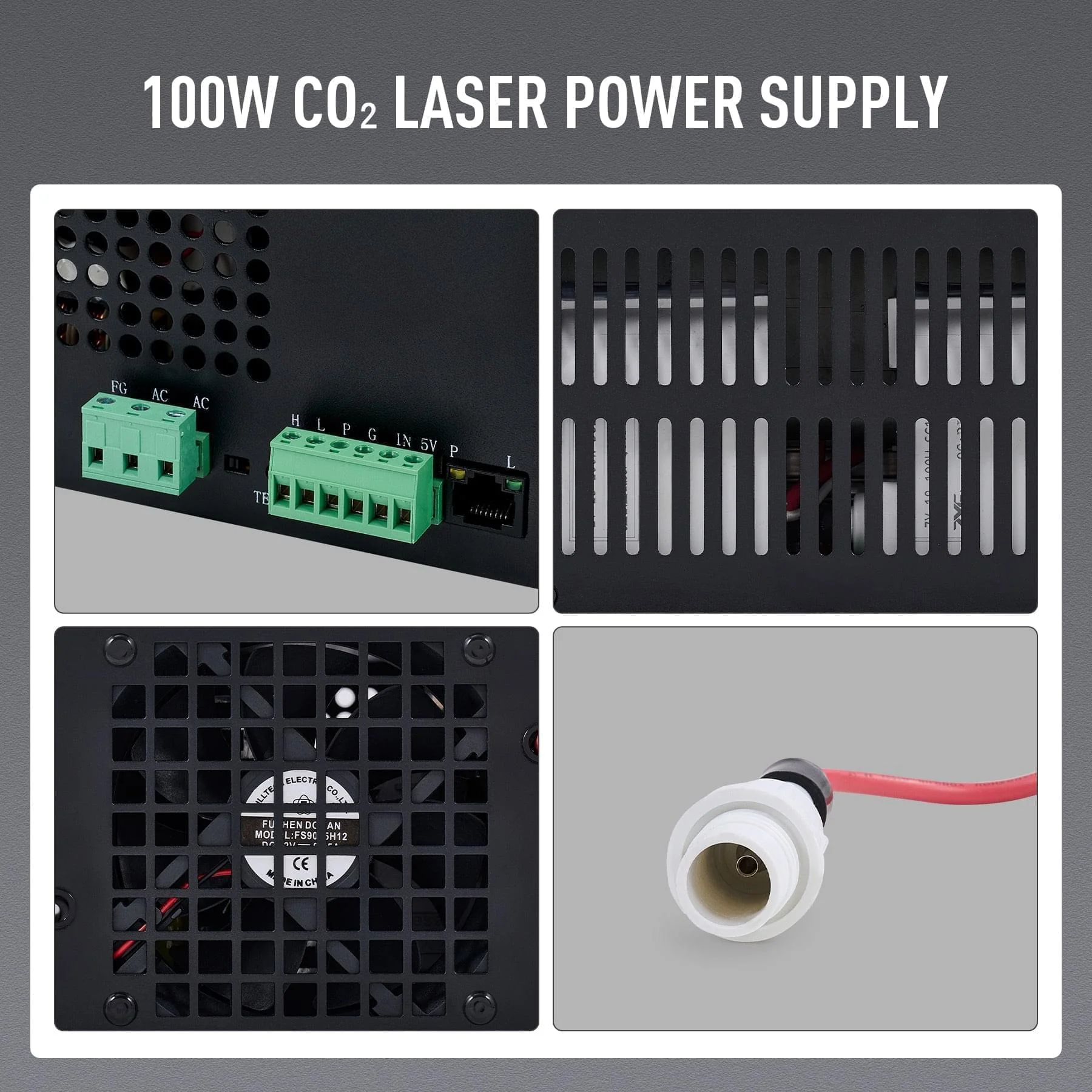 100W Power Supply with Real Time Display for CO2 Laser Engravers & Cutters - Image 7