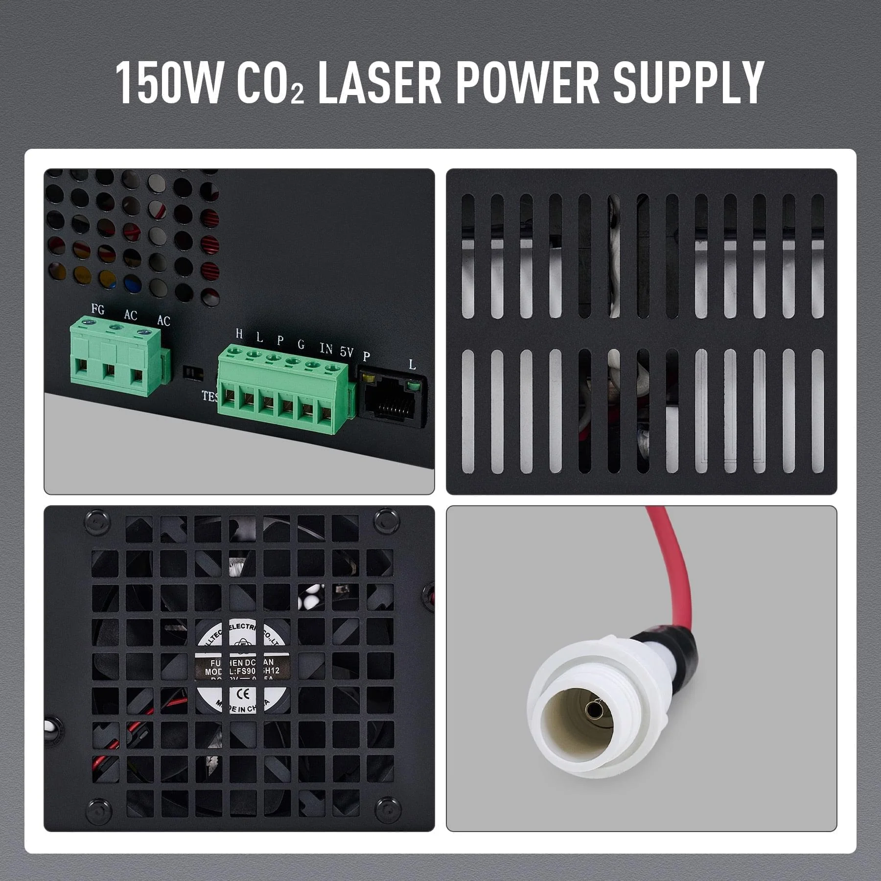 150W Power Supply with Real Time Display for CO2 Laser Engravers & Cutters - Image 6