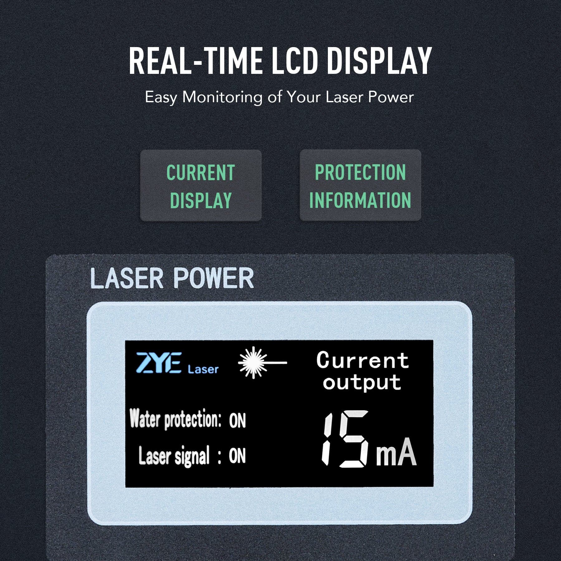 60W Power Supply with Real Time Display for CO2 Laser Engravers & Cutters - Image 4