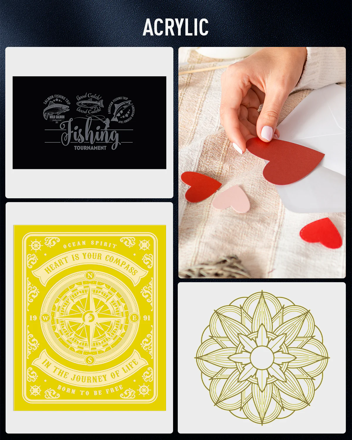 Laser Material Kit 72pcs for Laser Engravers and Cutters DIY Crafting - Image 4