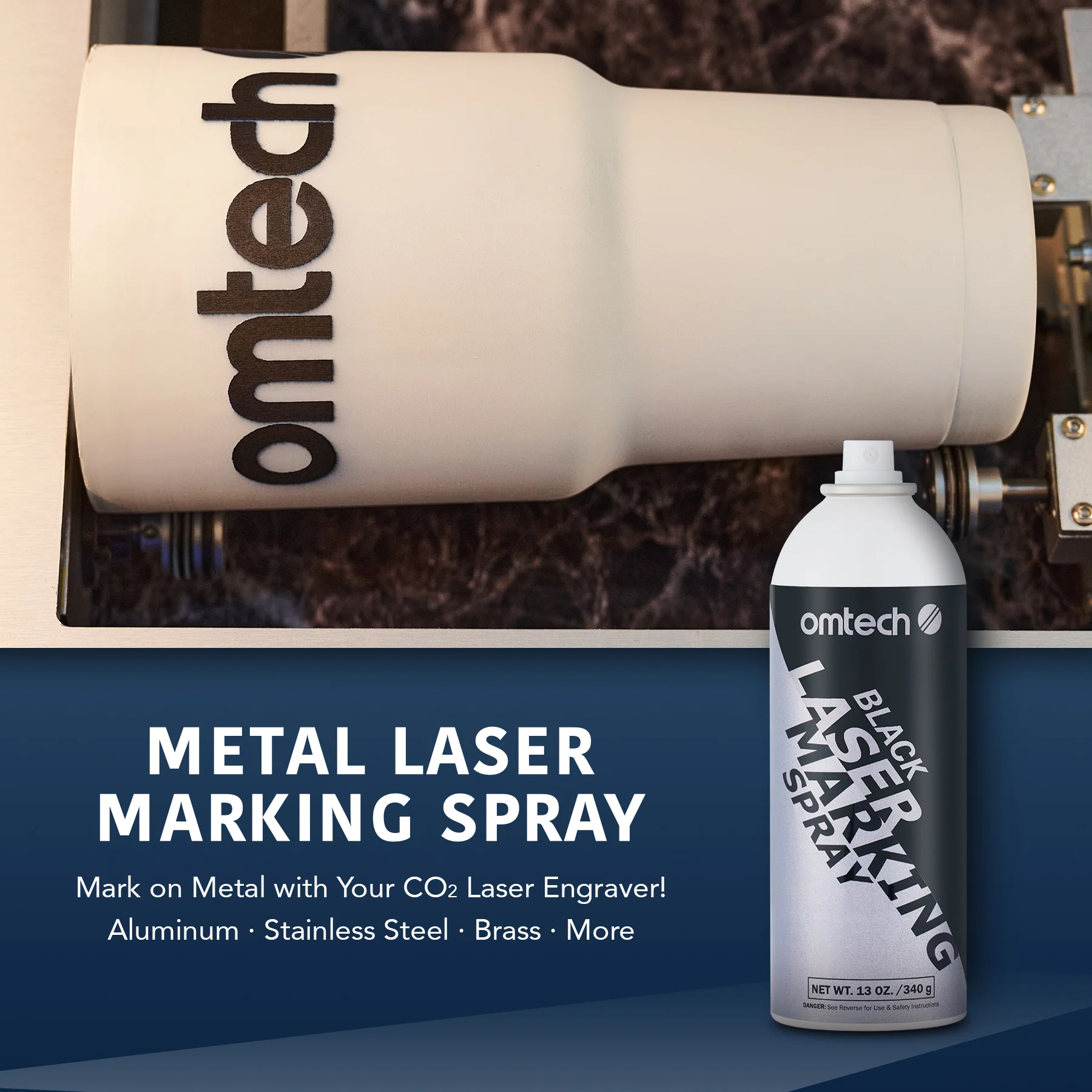 Metal Laser Marking Spray for CO2 Laser Engravers, 13oz Aerosol Can - Image 8