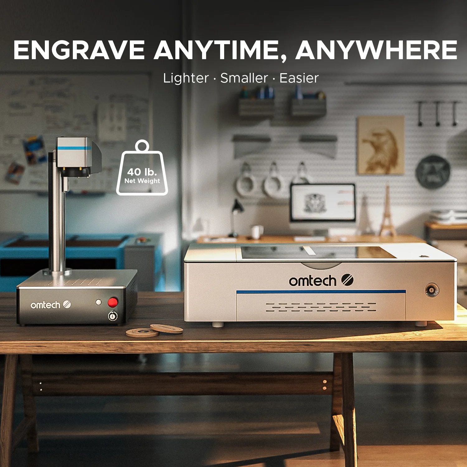 OMTech MOPA 60W Compact and Integrated Fiber Laser Engraving Machine for Metal with 5.9" x 5.9" Working Area - Image 9