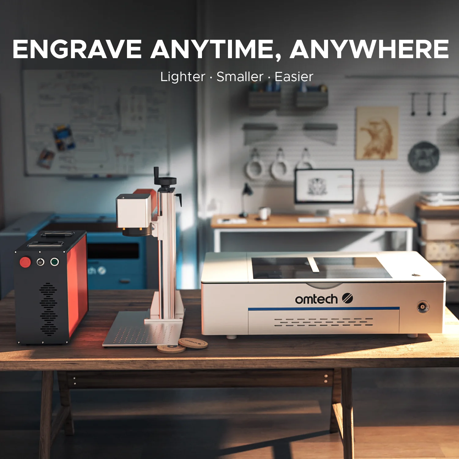 OMTech MOPA 80W Split Fiber Laser Marking Machine with 6.9" x 6.9" Working Area - Image 6