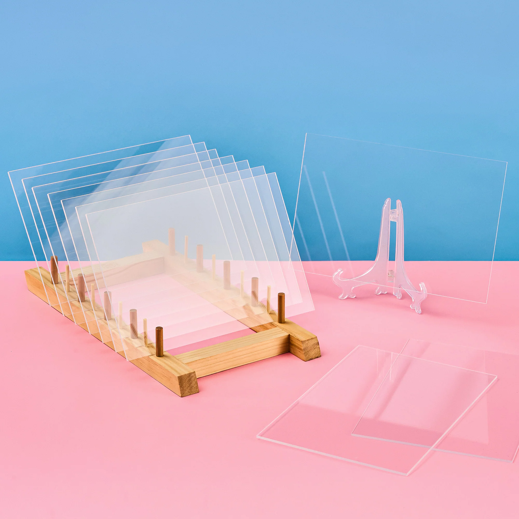 OMTech 10 Pack Clear Acrylic Sheets, 12x8 Inch Plexiglass Sheets for Laser Engraving & Cutting - Image 3