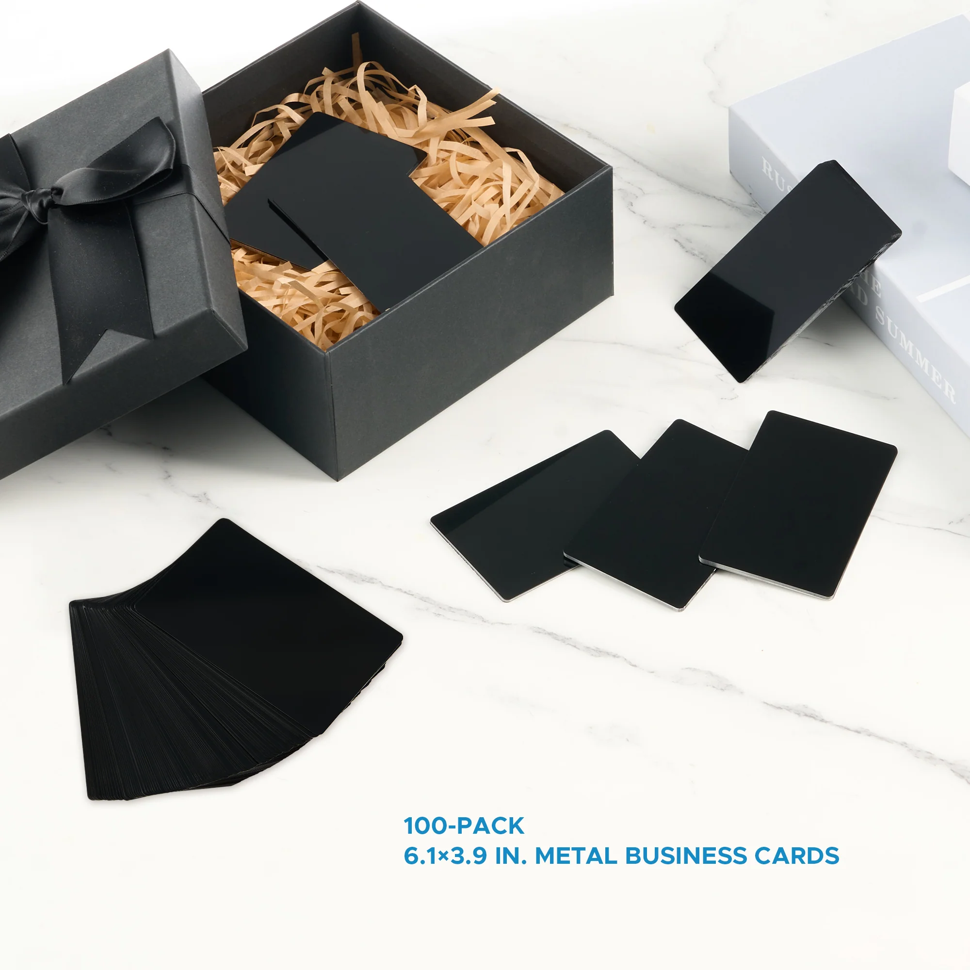 OMTech 100 PC Aluminum Black DIY Cards for Laser Engraver Machine - Image 4
