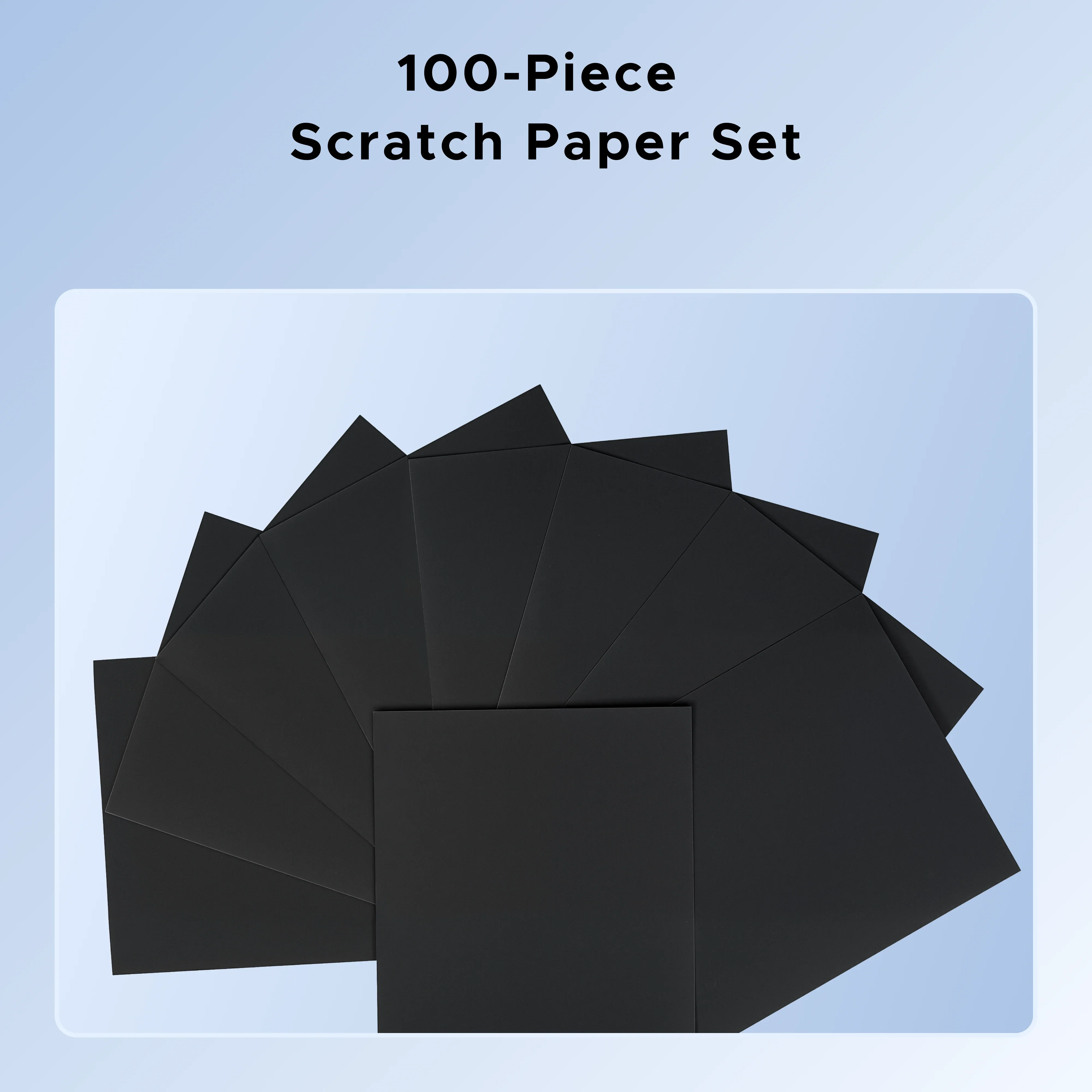 OMTech 100pc Rainbow Scratch Paper Set, 11"x8" DIY Scratch Painting Art Paper with Styluses - Image 3