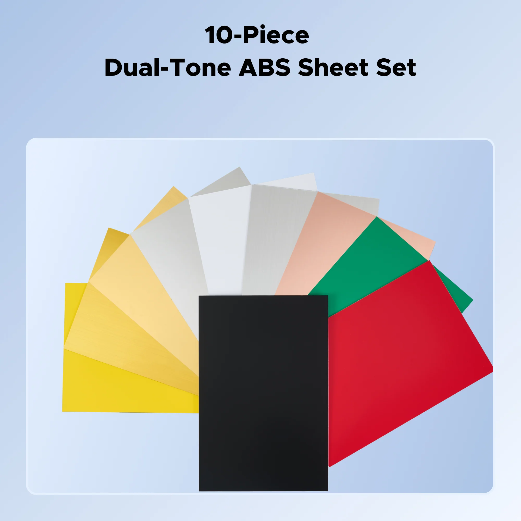 OMTech 10pc ABS Double Color Plastic Sheet Set, 11.8"x7.9"x0.1" Multi-Color ABS Plastic Blanks for Laser Engraving - Image 3
