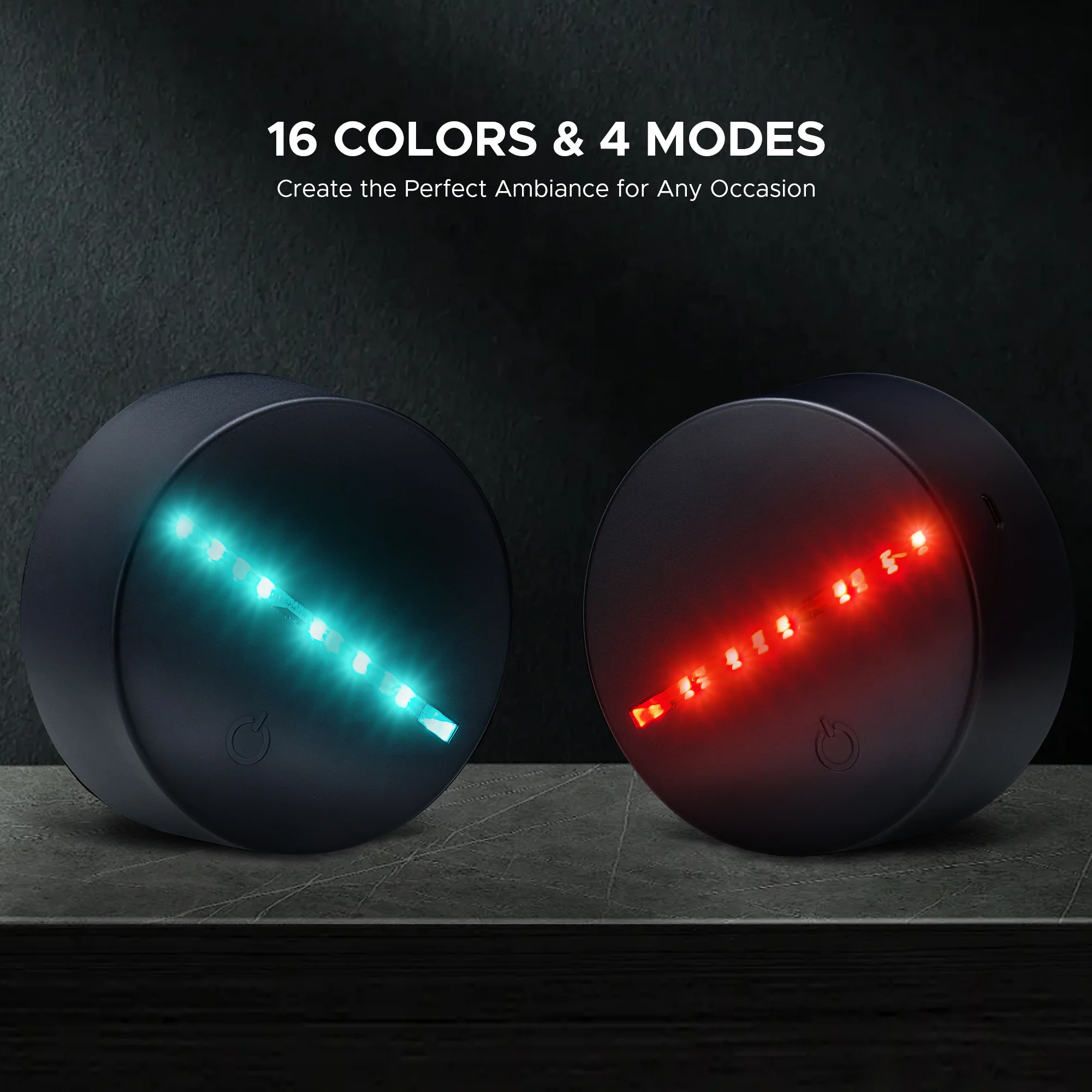 OMTech 12 Sets LED Light Base with Acrylic Blank Sheets, Acrylic LED Light Lamps with Remote Controls, USB Cables, 16 Colors, & 4 Modes - Image 6