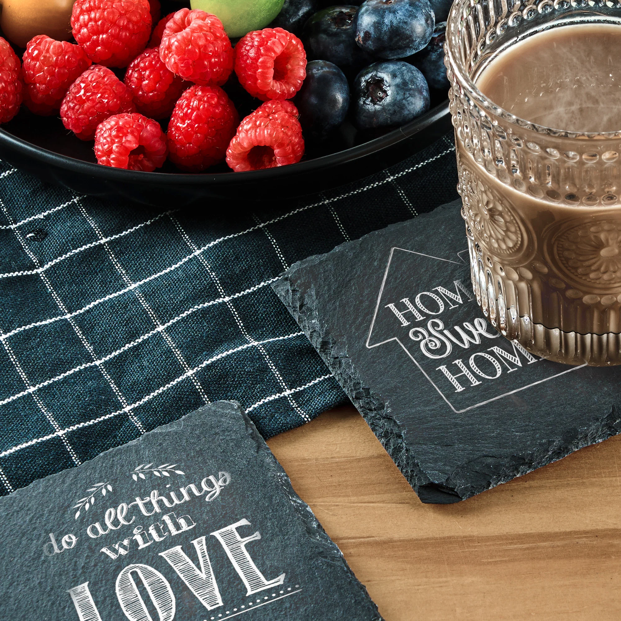 OMTech 18 Pack Square Stone Coasters Set for Laser Engraving - Image 7