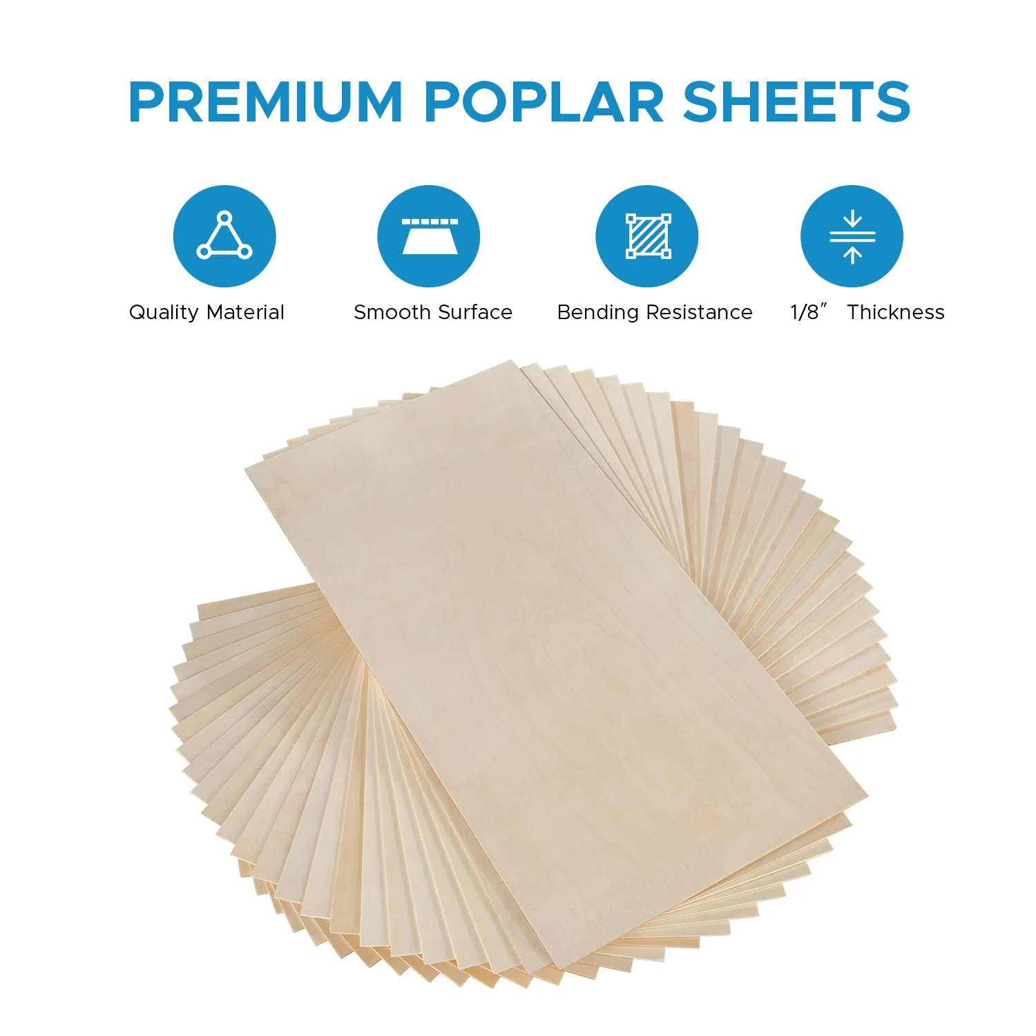 OMTech 24 Pack Poplar Wood Sheets, 12 x 24 Inch Poplar Plywood Sheets for Laser Engraving & Cutting - Image 7
