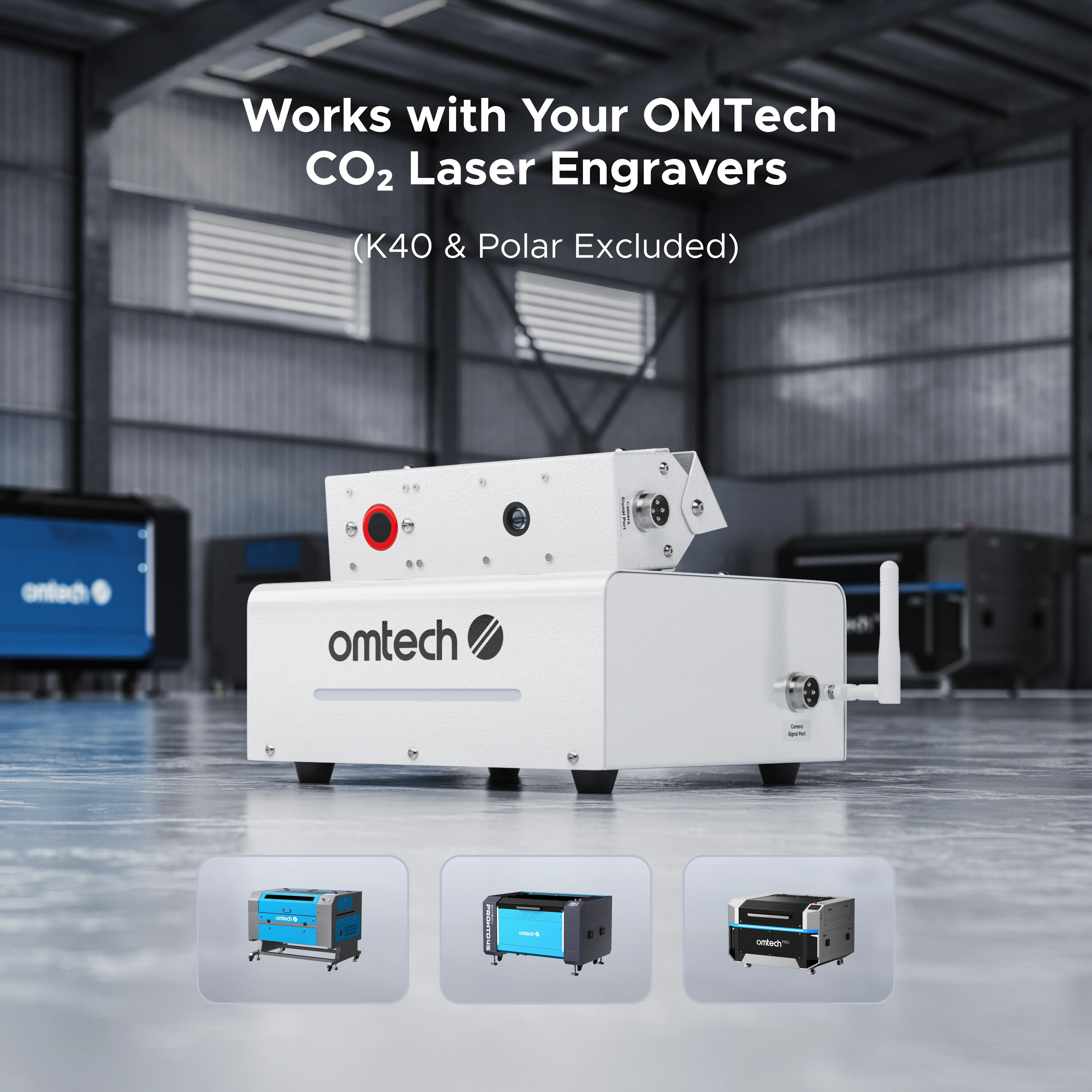 OMTech 2MP Remote Monitoring Camera for CO2 Laser Engraver with Fire Detection Sensor - Image 2