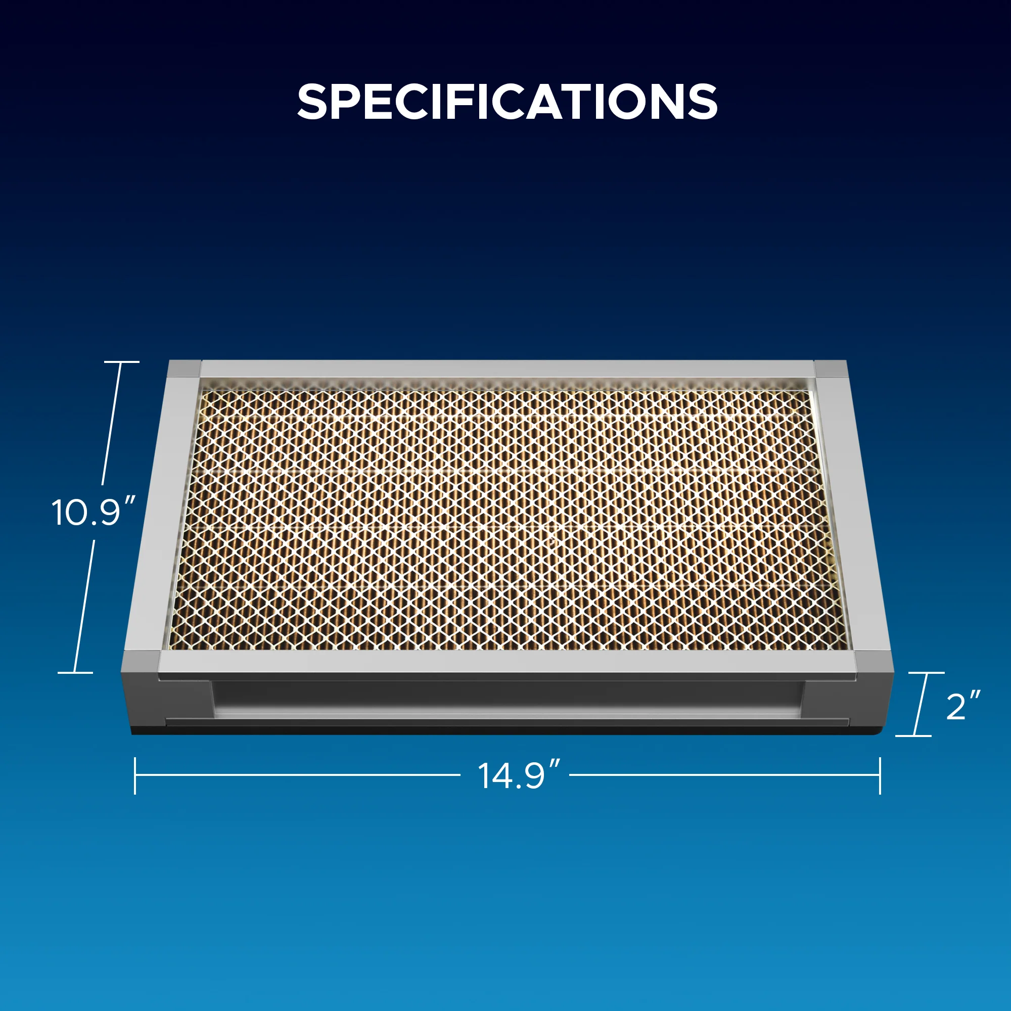 OMTech PM0.3 PP Air Filter Set, 2 Piece Polypropylene Replacement Air Filter Set for 300W Fume Extractor - Image 2
