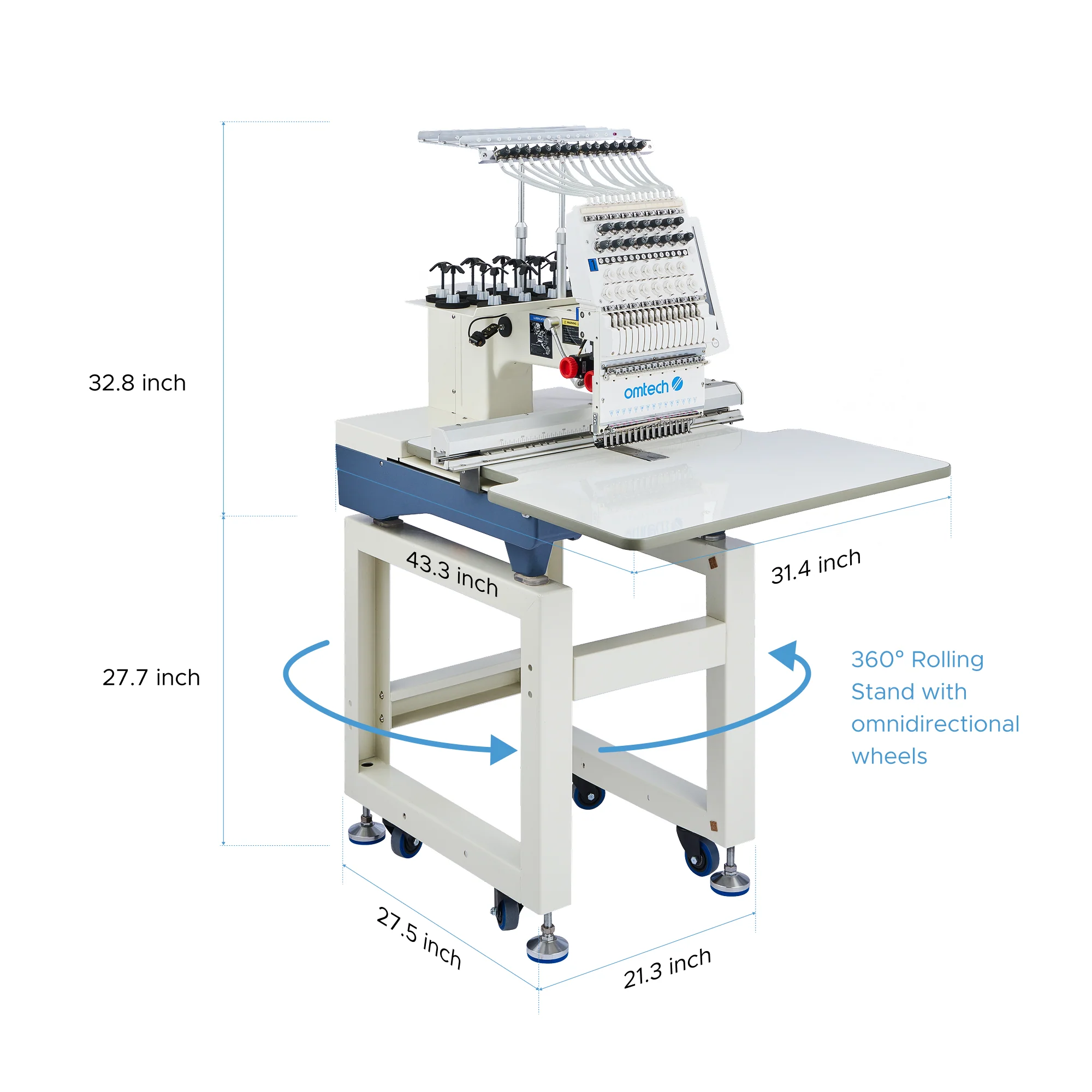 OMTech Pulse 15 Needle Commercial Embroidery Machine - Image 11