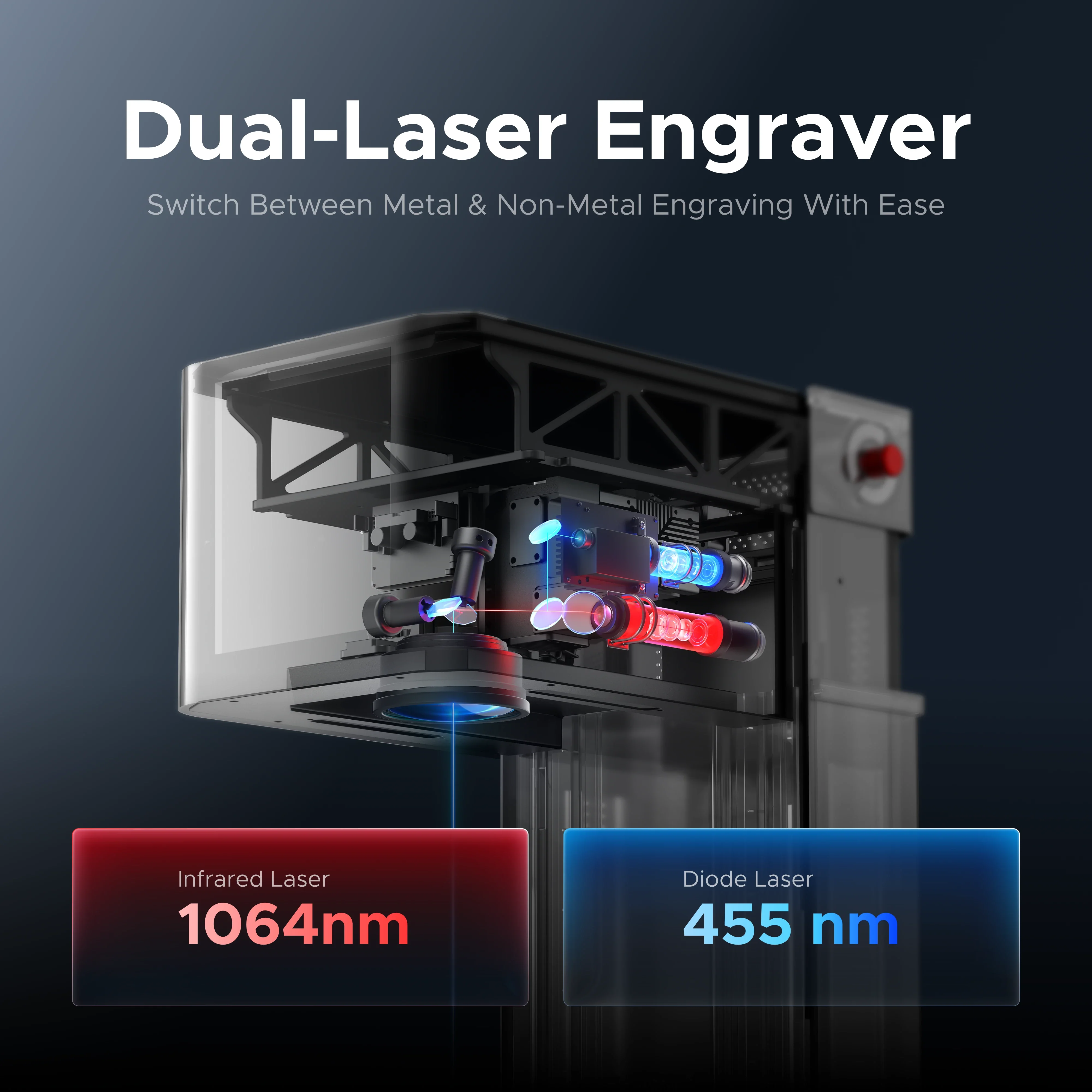 OMTech Solis Duo 20W Fiber & 20W Diode Dual Laser Engraver - Image 3