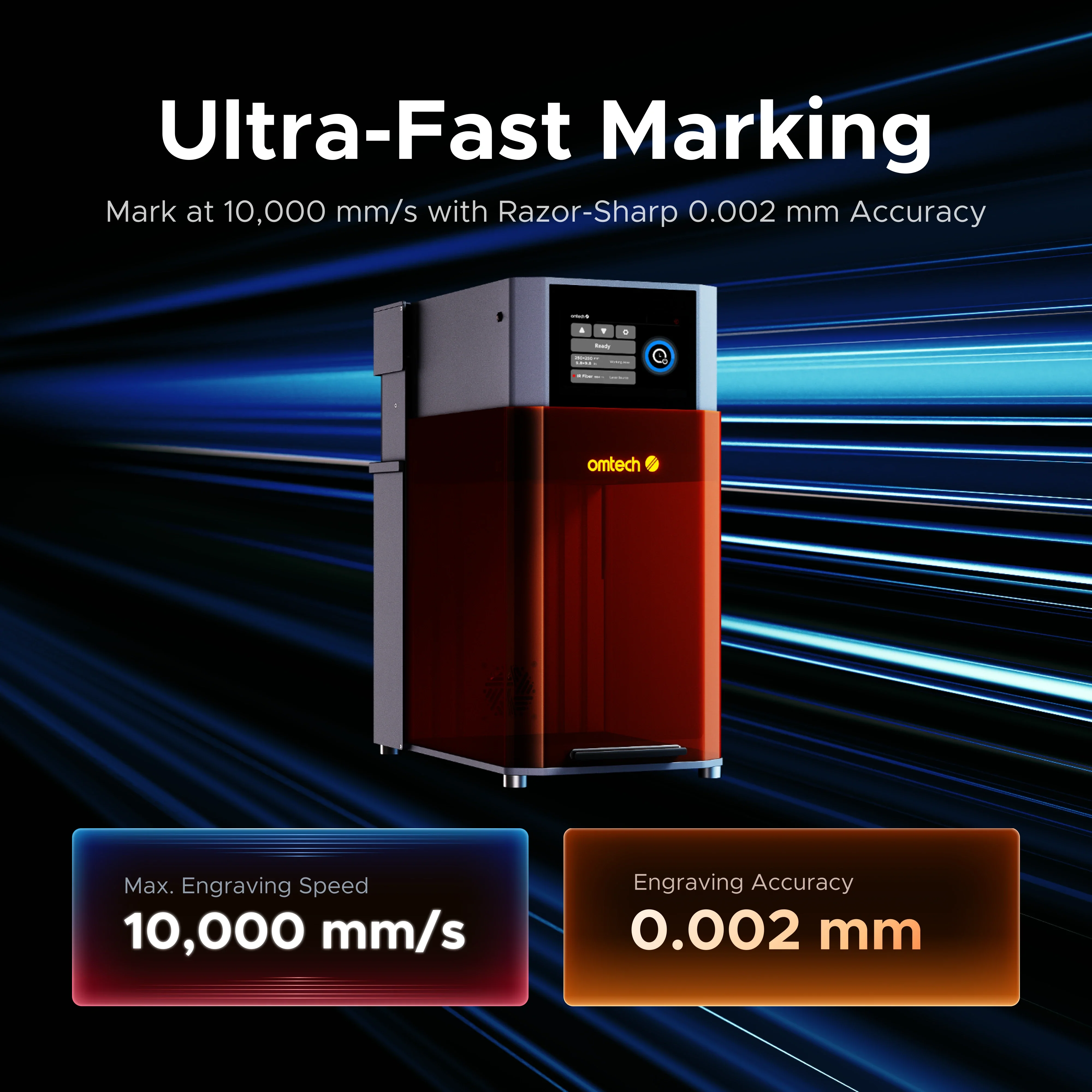 OMTech Solis Duo 20W Fiber & 20W Diode Dual Laser Engraver - Image 5