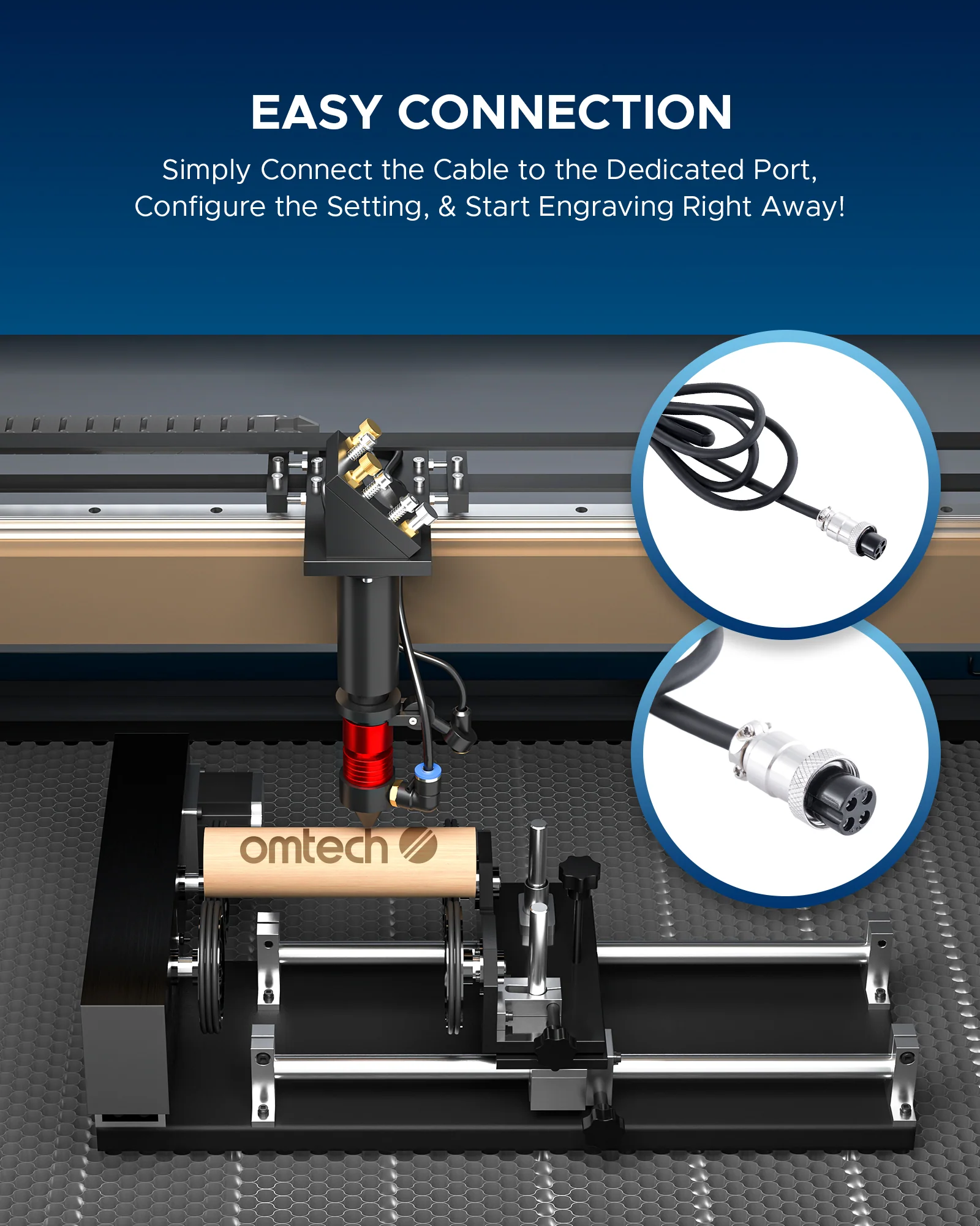 4-WHEEL ROTARY AXIS WITH 360 DEGREE ROTATION FOR 50W AND UP CO2 LASER ENGRAVER CUTTING MACHINE - Image 11