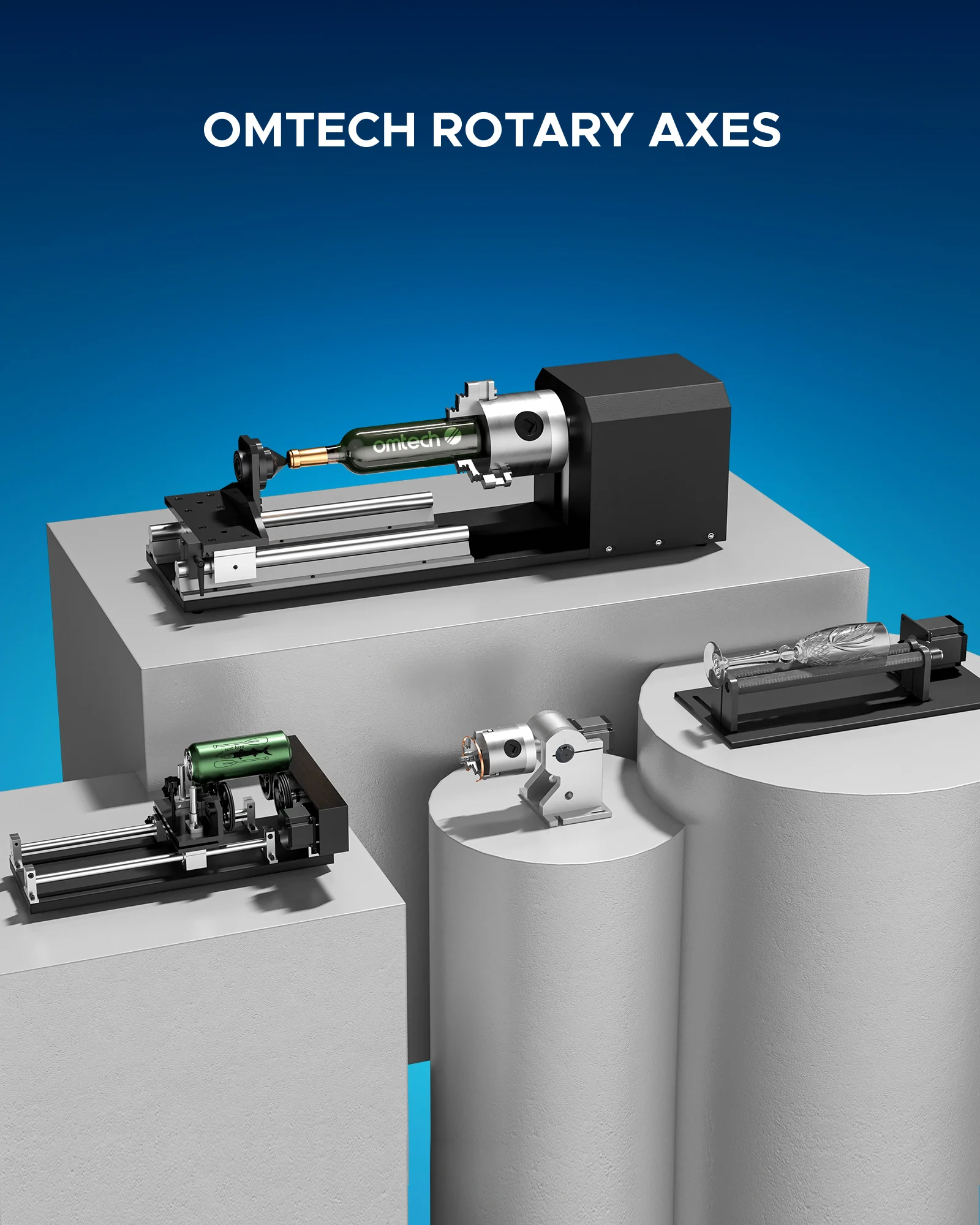 4-WHEEL ROTARY AXIS WITH 360 DEGREE ROTATION FOR 50W AND UP CO2 LASER ENGRAVER CUTTING MACHINE - Image 15