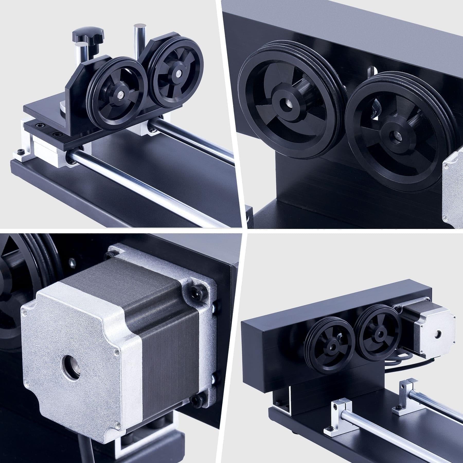 4-WHEEL ROTARY AXIS WITH 360 DEGREE ROTATION FOR 50W AND UP CO2 LASER ENGRAVER CUTTING MACHINE - Image 4