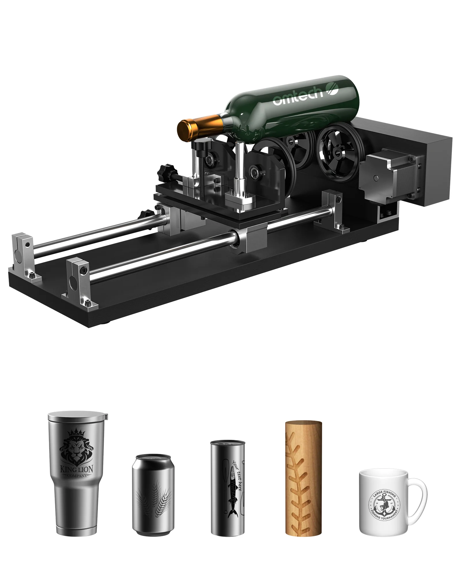 4-WHEEL ROTARY AXIS WITH 360 DEGREE ROTATION FOR 50W AND UP CO2 LASER ENGRAVER CUTTING MACHINE - Image 8