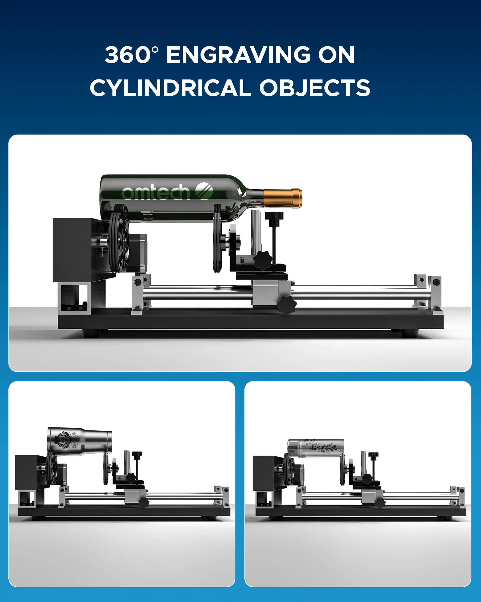 4-WHEEL ROTARY AXIS WITH 360 DEGREE ROTATION FOR 50W AND UP CO2 LASER ENGRAVER CUTTING MACHINE - Image 9